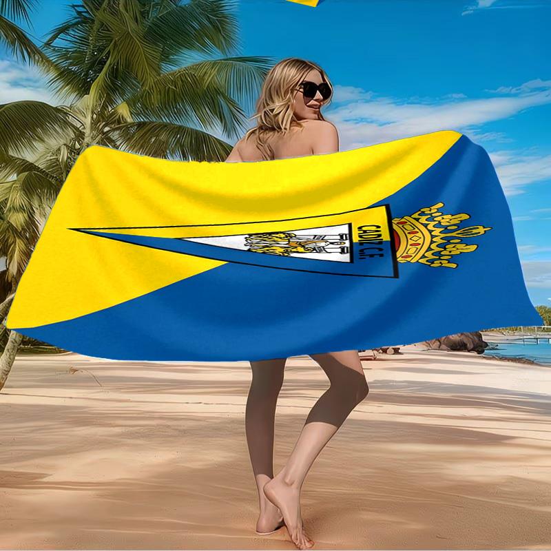 Cadiz Cf Badge Design Beach Towel Microfiber Beach Towel, Lightweight and Quick-Dry, for Summer Travel, Swimming Pool Fan Birthday Gift