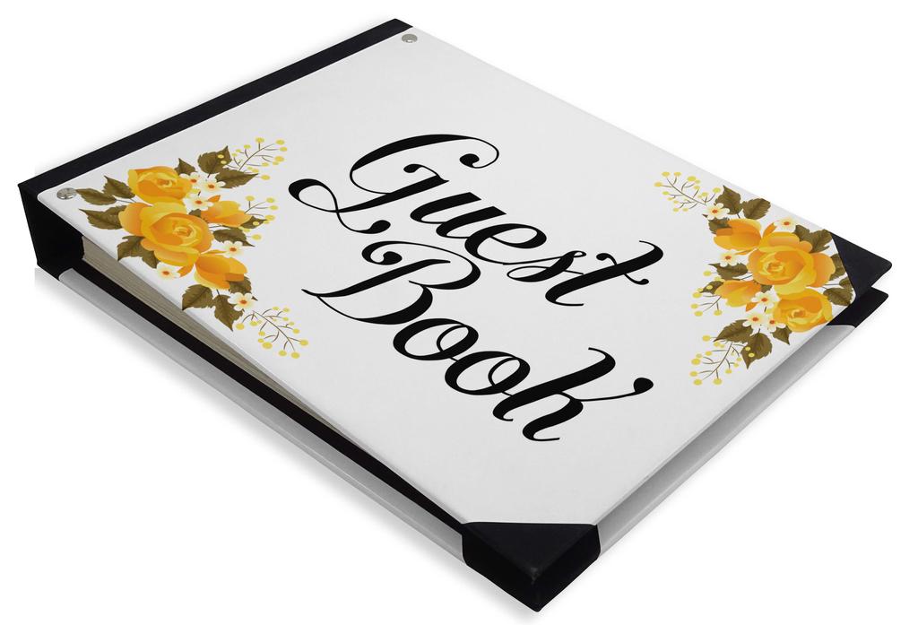Darling Souvenir Black Blur Light Printed Hardbound Cover Personalized Guestbook For Retirement Party Guest Sign In-9 x 12