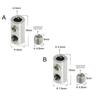 10PCS For 1/2mm Steel Wire Sling Clamps Double Holes Metal Copper Clip Stainless Steel Rope Sling Tool Fastening Accessories