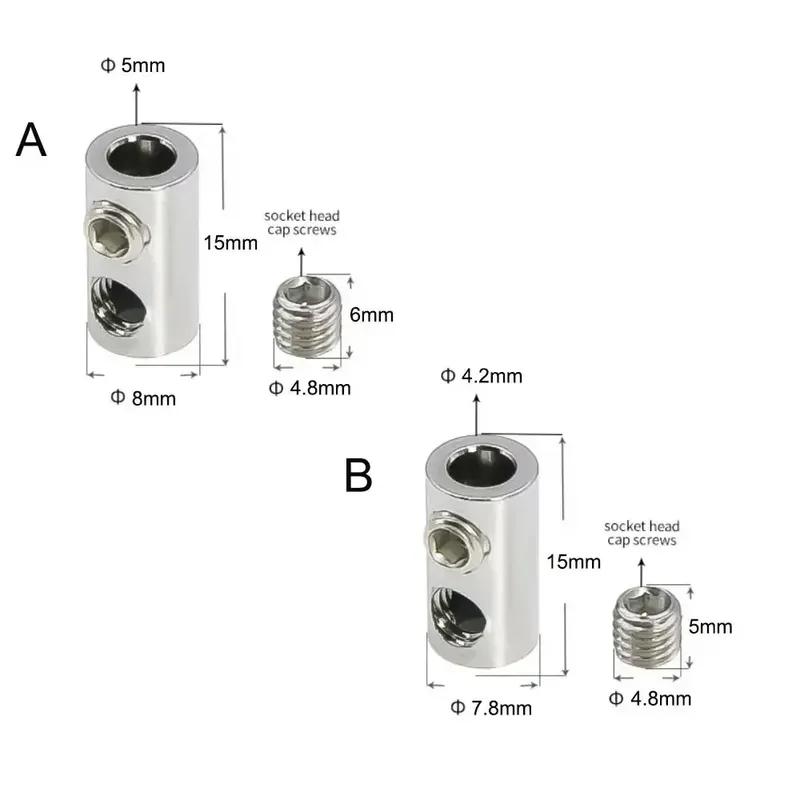 10PCS For 1/2mm Steel Wire Sling Clamps Double Holes Metal Copper Clip Stainless Steel Rope Sling Tool Fastening Accessories