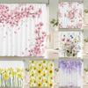 Blume Löwenzahn Rote Rose Pflanze Frische Duschvorhänge Badezimmervorhang Stoff Wasserdicht Polyester Badezimmervorhang mit Haken