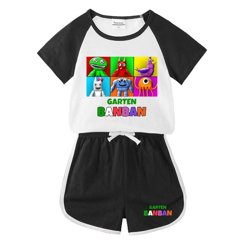 2025 Summer Kids Clothing Set: Boys & Girls Short Sleeve T-shirt & Hot Pants Two-Piece