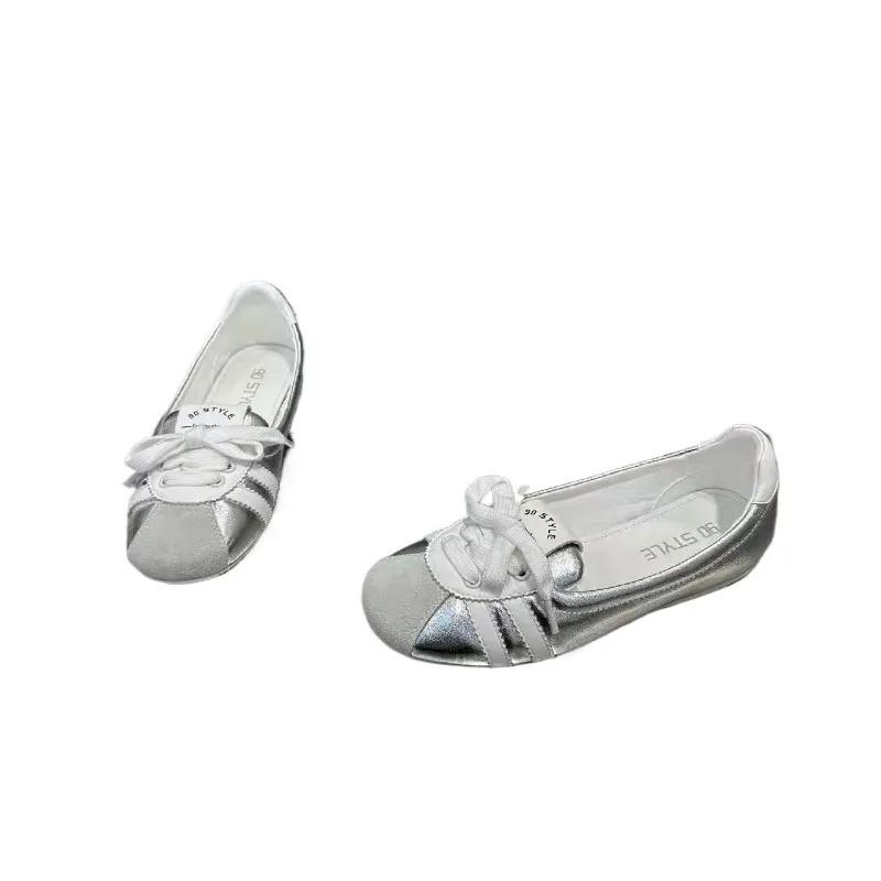 

Модные сетчатые кроссовки на низком каблуке на шнуровке, женская обувь на распродаже 2024, высококачественная женская вулканизированная обувь смешанных цветов 40 серебряный