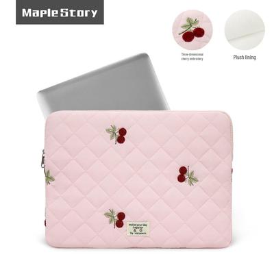 Custodia per Laptop e Tablet Stile Coreano con Ciliegie per Donna - Adatta a 13,3", 14", 15"