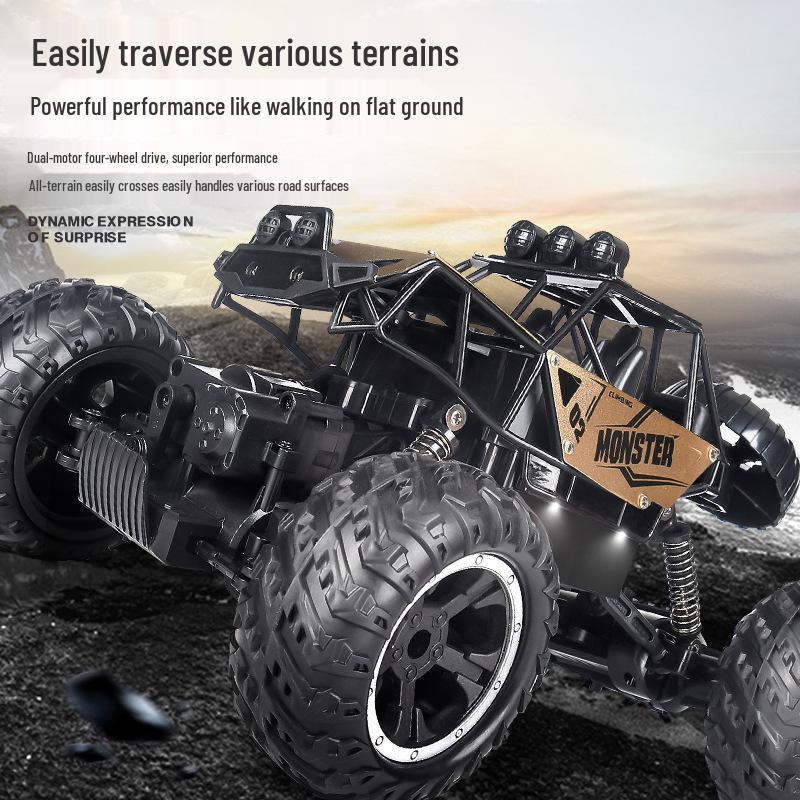 1:16 Alloy RC Climbing Monster Truck – 4WD Big Foot Toy Car for Kids