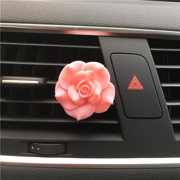 Car Perfume Clip Flower Air Outlet Car Air Freshener Peach Blossom Aroma Diffuser Car Decoration Accessories Fresh Air