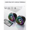 SADA Home Speaker Set Desktop PC Computer Speakers 3.5mm Wired Laptop Speakers USB Powered Sound Box with RGB