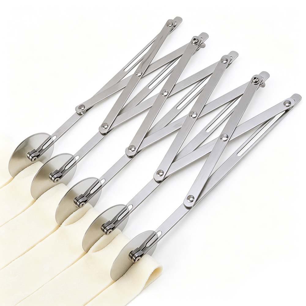 Stainless Steel Dough Divider Cutter Adjustable Width Pizza Pastry Peeler Restaurant