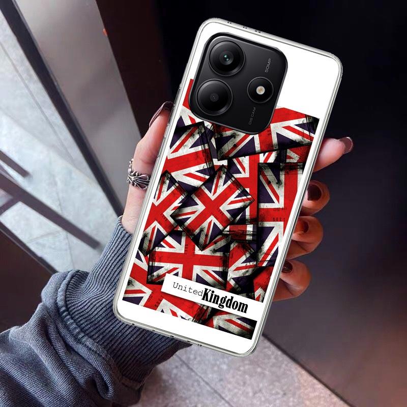 Union Jack England UK Flag Phone Case For Xiaomi Redmi Note 10 11 12 13 14 15 Pro Plus 11S 12S 14S 11T 11E 10S Soft TPU Back Cov