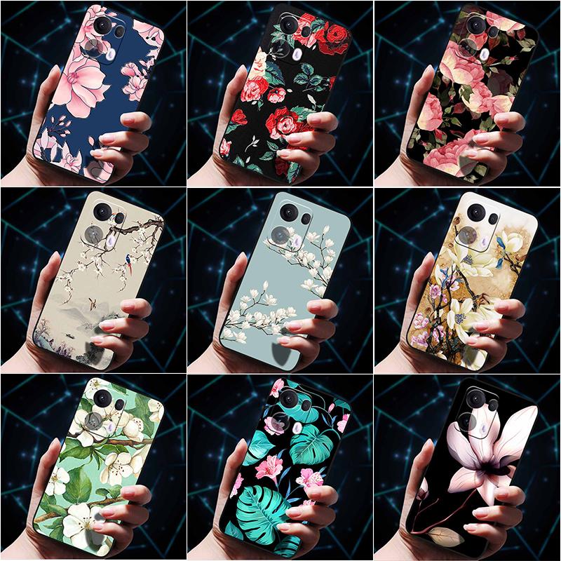 3D Flowers Emboss Fundas For OPPO Reno 13 Reno13 Pro 13F 5G Case Soft Silicone Phone Case for OPPO Reno13 Pro Back Cover Coque