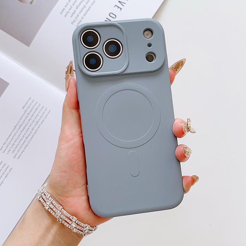 

For Magsafe Magnetic Wireless Charging Liquid Silicone Shockproof Phone Case For iPhone 17 Pro Max/17/17 Pro Bumper Back Cover iPhone Air