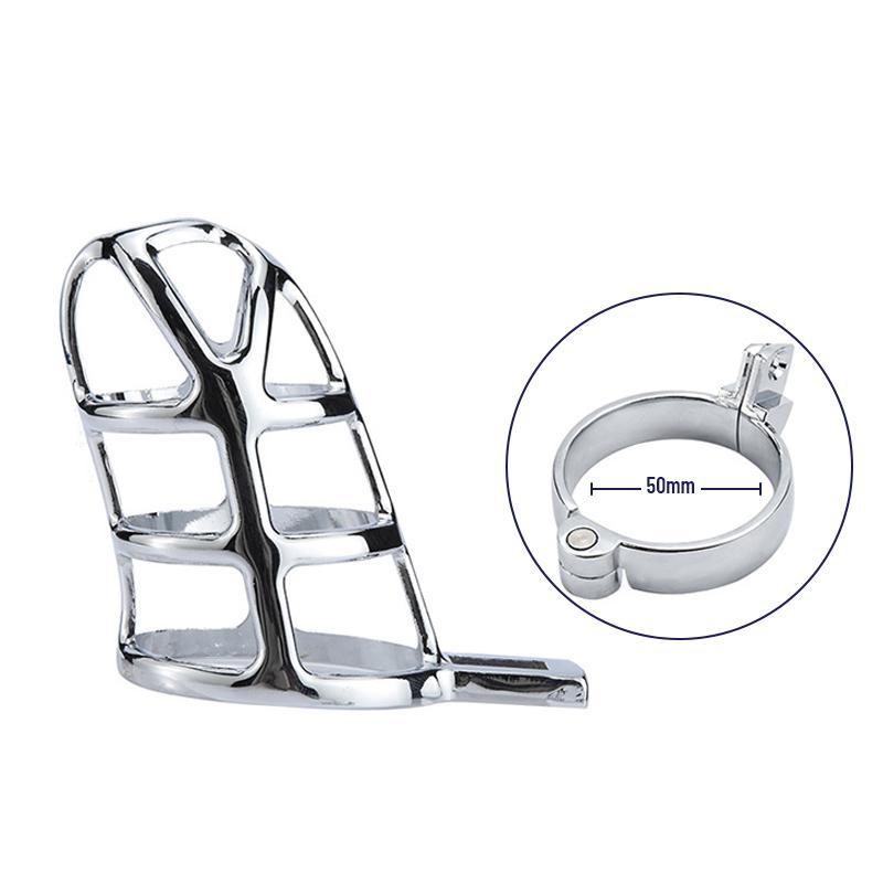 Sex Toys Men Stainless Steel BDSM Metal Urethra Chastity Lock Penis Bondage Adult Chastity Cage Cock Restriction Abstainer Toy