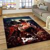 DMC Game 3D D-Devil May Cry Cartoon Rug Carpet for Living Room Bedroom Home Decor,Floor Mat Non-slip Decoration for Sofa Doormat