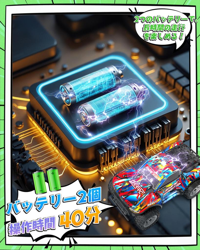 DEERC RC Off-Road Car for Kids [2025 Upgraded Edition] RC Car Remote Control Toy for Drifting Beginners Rechargeable OutdoorIndoor Use 2.4Ghz LED