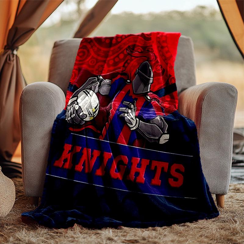 Knights Flannel Blanket Soft Warm All-Season Throw, Design for Camping, Car Travel, Hiking Sofa, Bed, Office Perfect Gift for Parties