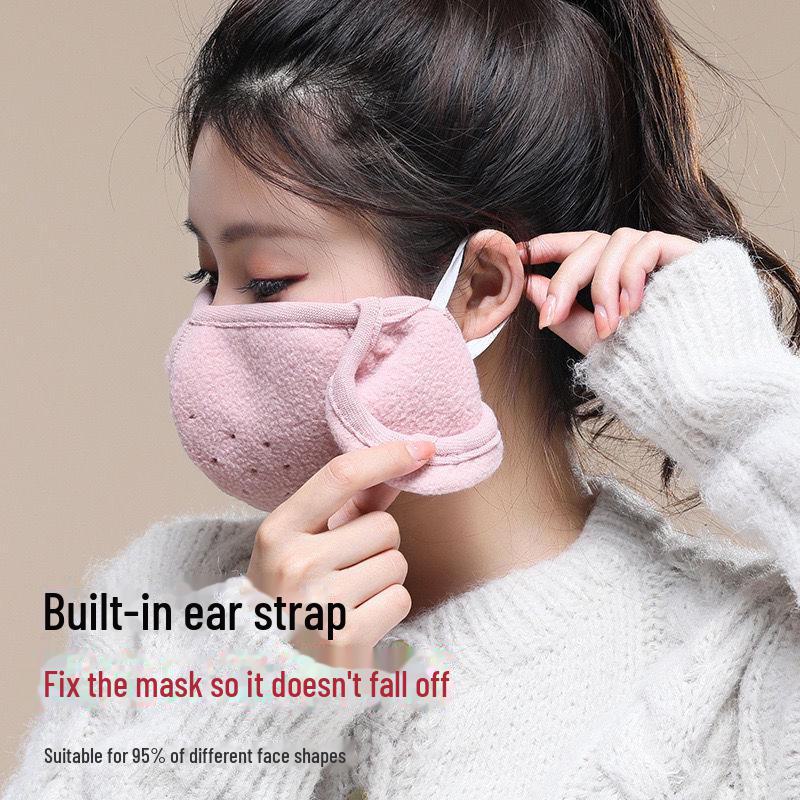 Windproof & Warm Earmuff Cycling Mask - Unisex, Breathable, 3D, Washable for Autumn/Winter