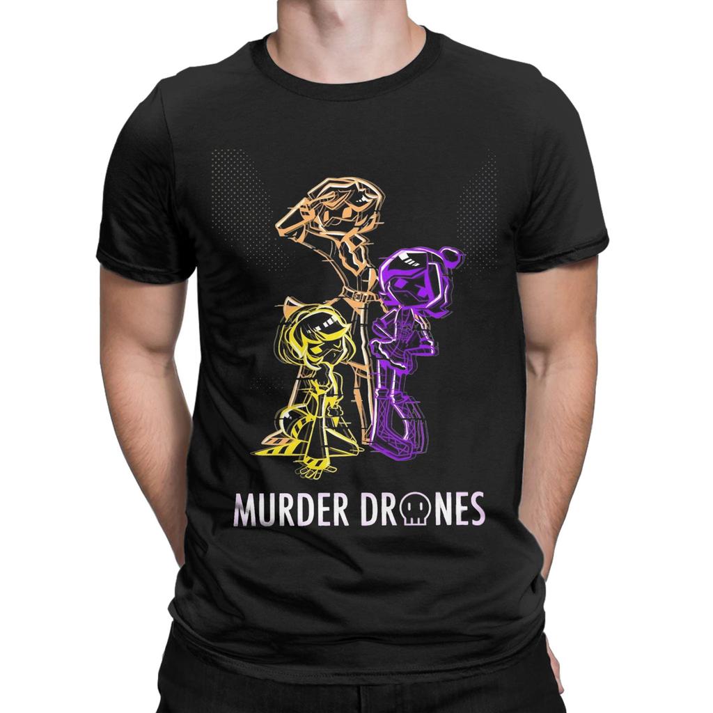Murder Drones Uzi Doorman Thad N T Shirt Men Cotton Clothes Novelty Game Round Neck Short Sleeve