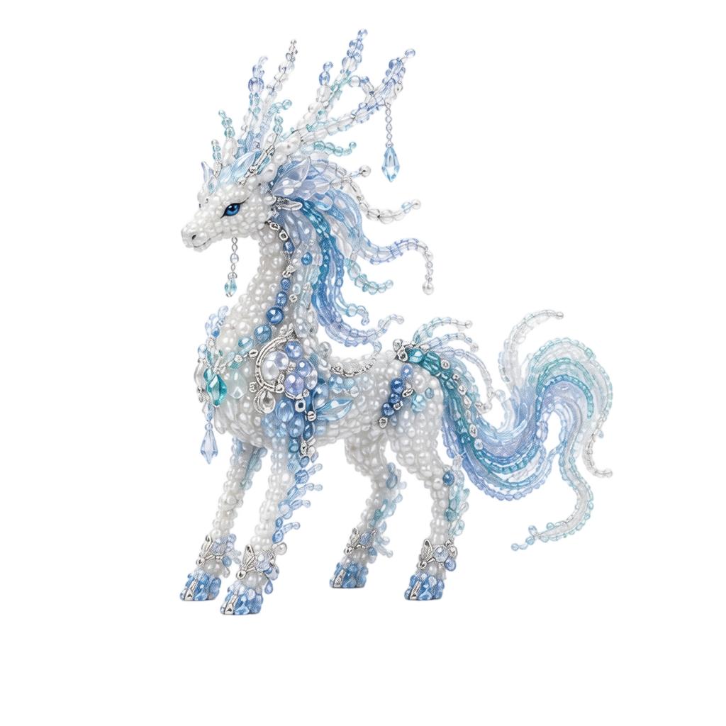 Animal Beading Craft Set DIY Beaded Guardian Figure Kit for Creative Handmade Art Projects with Detailed Instructions for Crafting