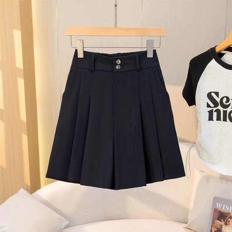 

Plus Size Women s Stylish Slimming Wide-Leg Pants - Summer 2025 Collection S for 86-96 Jin чорний