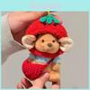 Adorable Plush Keychain Doll Bag For Birthdays Soft Mouse Style Cute Accessory