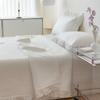 Raw Cotton Washable Bed Cover Washable Solid Color Lace Bed Cover Set of Three