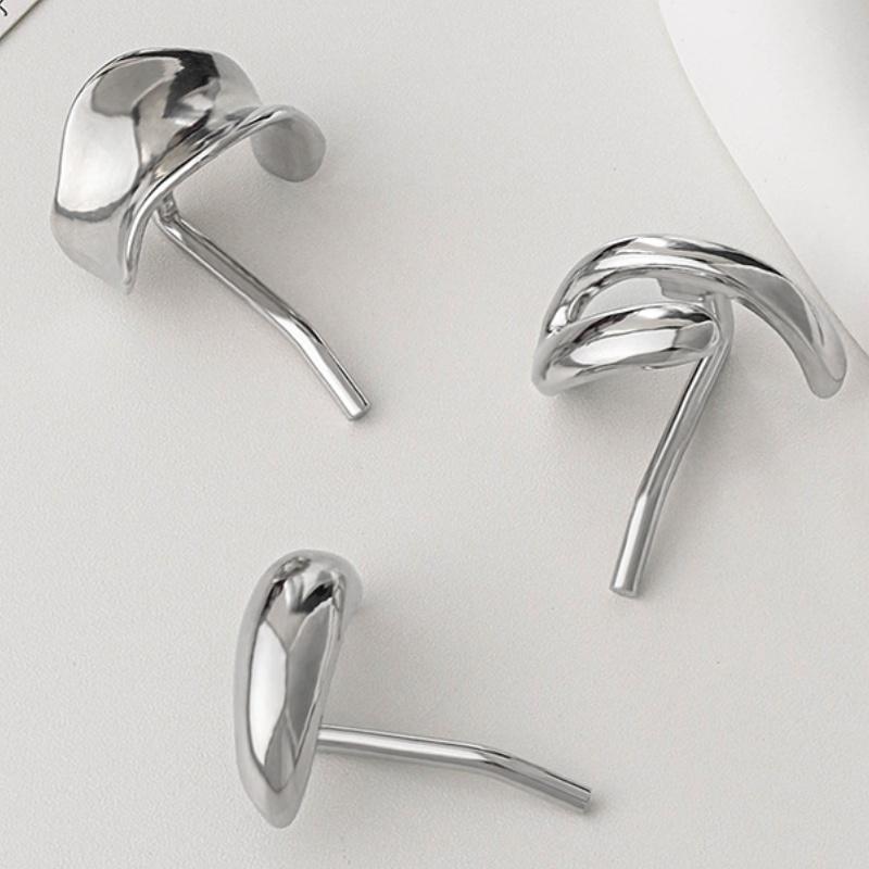 Culoare Argintiu Șic Metal Clips de Păr Netede Simple Agrafă de Păr Geometrică Coadă de Cal Joasă Gheare de Păr Femei Fete Accesorii de Păr de Modă