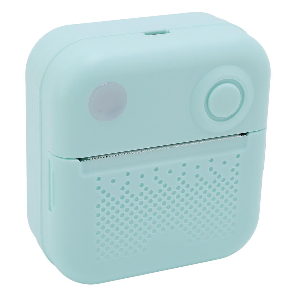 Portable Thermal Printer Rechargeable Printing Machine for Photo Document Shipping Label Built in 1200mAh Battery Cyan