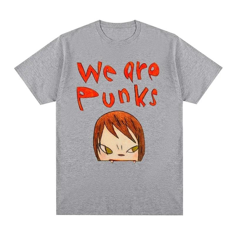 

2026 Korea Kawaii Cute Anime Yoshitomo Nara We Are Punks Man Women T-shirt Cotton Men T shirt New TEE Clothing Womens Tops 4XL