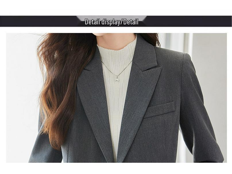 Women's 2024 Double-Breasted Black Suit Set: Elegant Professional Blazer Uniform for Hotel Managers