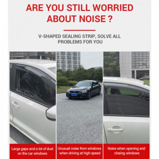 For Nissan 6.6ft V-Shape Car Side Window Trim Edge Moulding Rubber Sealing Strip