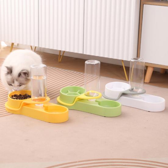 Dog Feeder Automatic Pet Water Dispenser Slow Feeder Bowl for Pets Anti-Choking Design Dry Wet Food Separation Bowl for Dog Cat