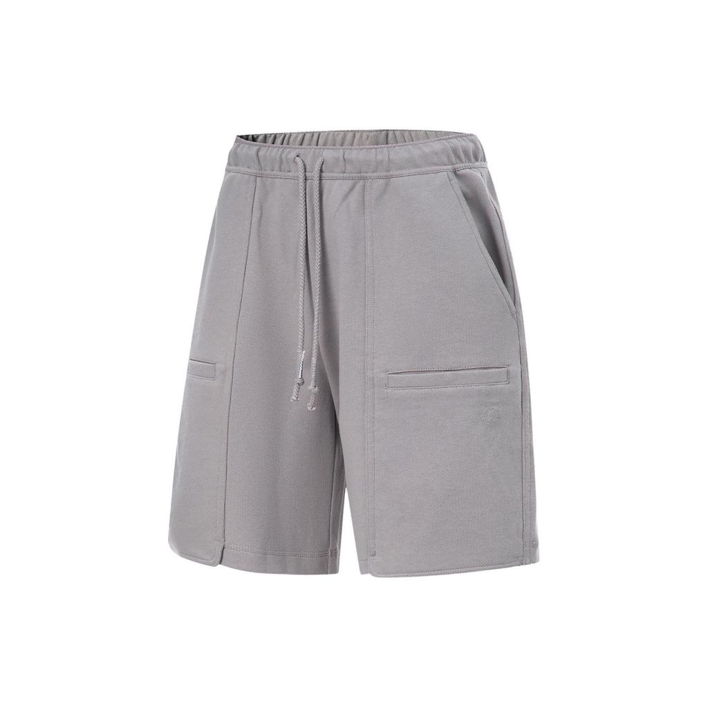 Li Ning X Jackie Chan Collaboration Kung Fu Series Solid Color Loose Straight Leg Sports Shorts Men Shorts Frost-Gray AKST035-3