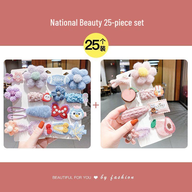 Autumn/Winter 2025 Lambswool Plush Hair Clip: Cute BB Clip Headwear for Women & Children