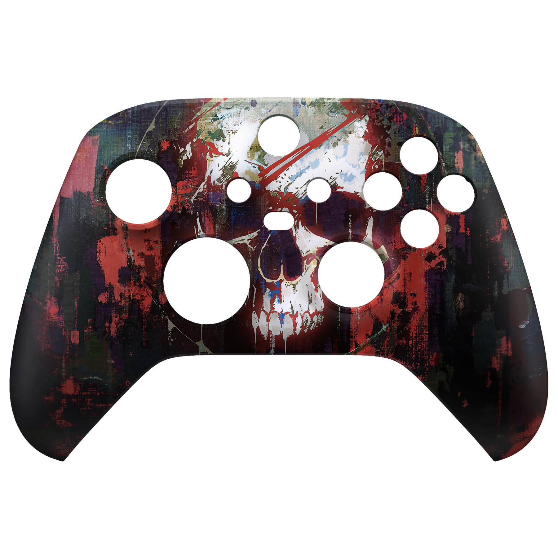 

custom front housing shell for Xbox Series featuring a heavy cover faceplate for Xbox Series and Xbox Core not eXtremeRate s X/S, horror-inspired