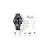 DIZIZID Men's Analog Quartz Chronograph Watch Black Stainless Steel Date Display Waterproof Multi-Function