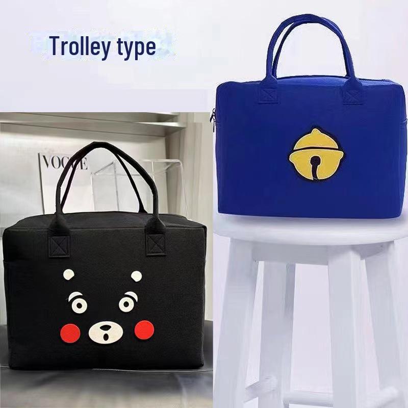 

Детская сумка-тележка с рисунком - большая вместимость, симпатичное фетровое дорожная сумка для хранения