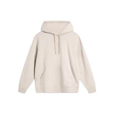 Li Ning China Color Series Solid Color Hooded Pullover Casual Long Sleeve Sweatshirt Unisex Sweatshirt Lotus-White AWDU031-1