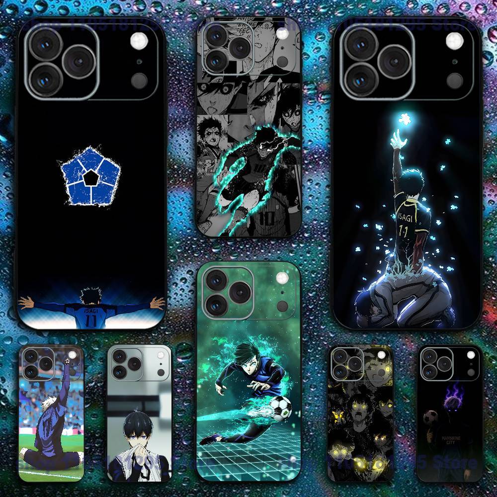 A-Anime Blue Lock Phone Case For iPhone 17,16,15,14,13,12,11,XR,Pro,XS,Max,XR,Plus,Mini Soft Silicone Black Shockproof