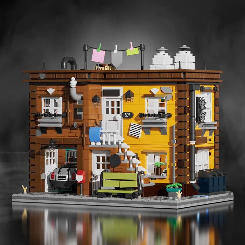 Non-Toxic Tavern Antique Shop Building Blocks Moc City Street Scene Architectural Model Bricks Desktop Ornaments Kids Educational Diy Toys