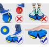 (Blue) Flying Ball UFO Throw Disc Outdoor Kids Flying UFO  3 LED Light Toy