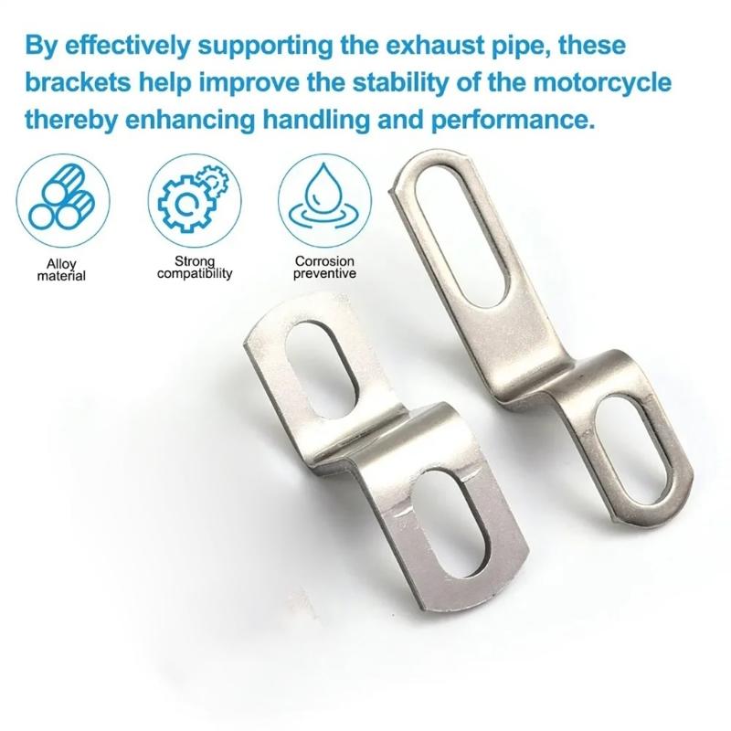 Motorcycle Exhaust Pipe Holder Stainless Steel Z/L-Shaped Exhaust Hanger Muffler Bracket For Long Lasting Use