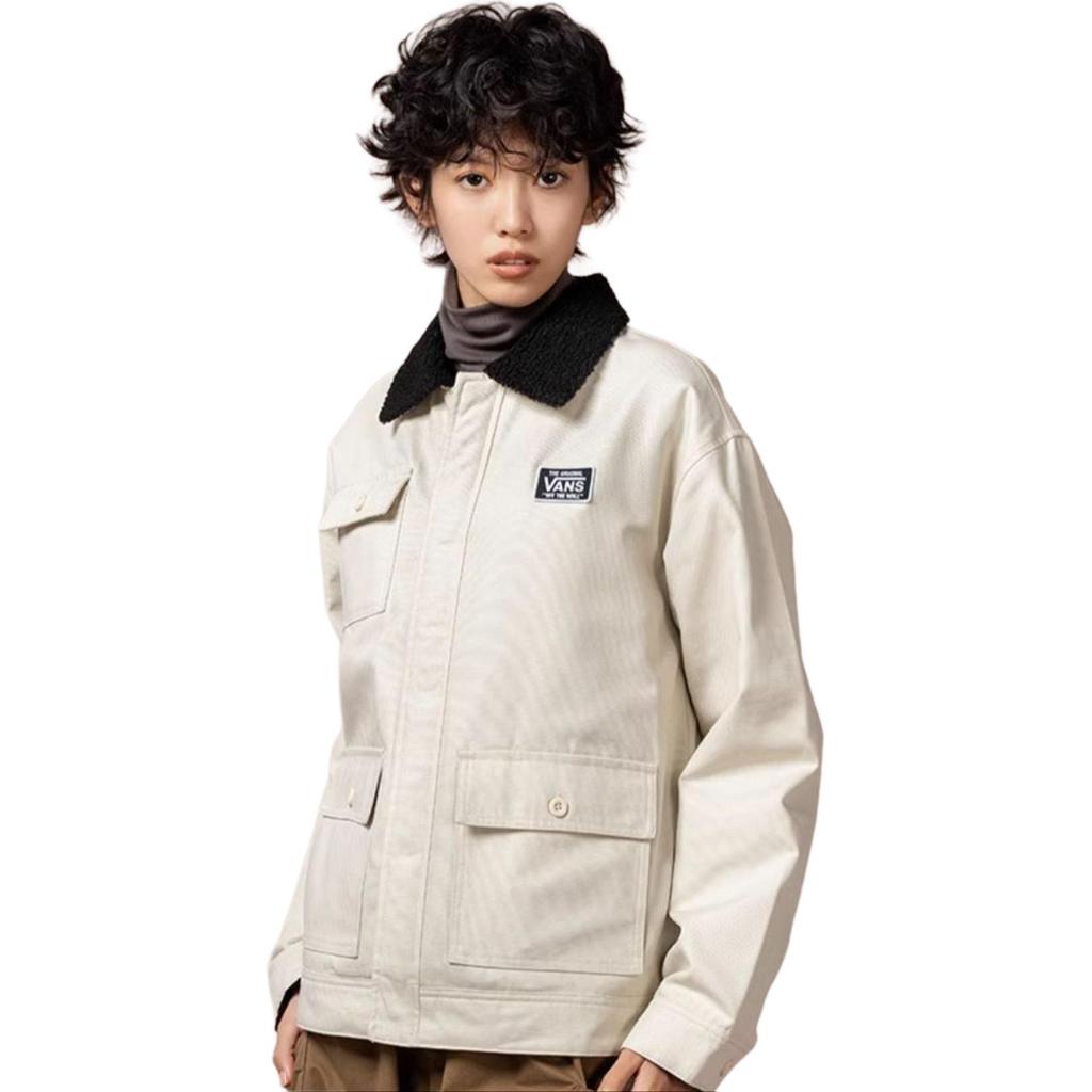 Vans Einfarbige Lammfleece-Kragen Work Casual Jacke Herrenjacken Haferflocken VN000H0P2N1