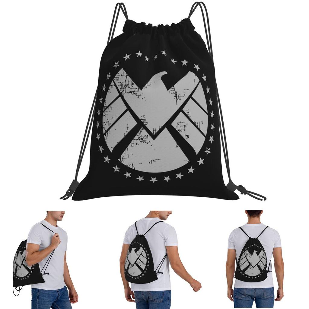 Shield Agent Training Backpacks Multi-function Drawstring Bags Storage Bag Book Bags for Travel School