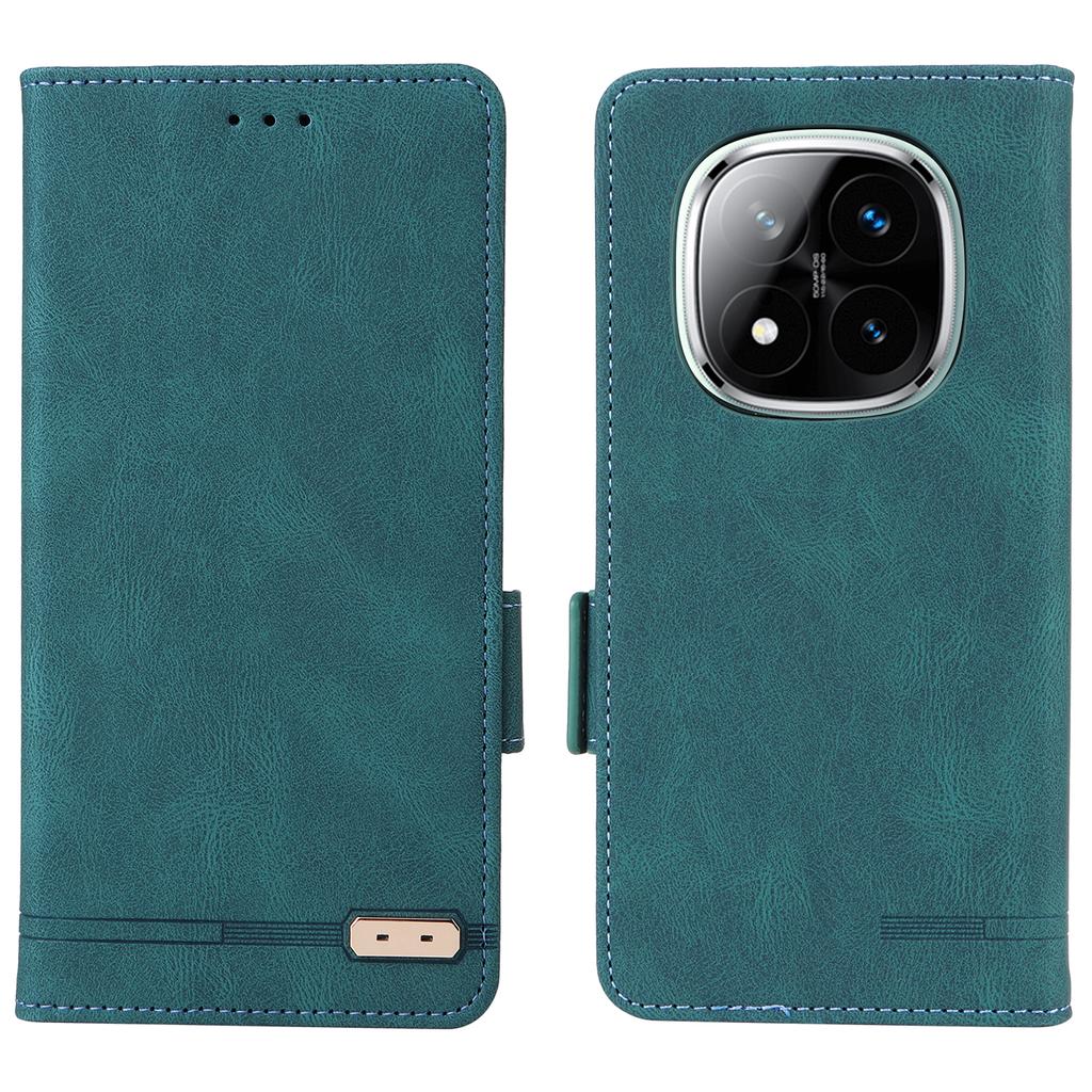 For Xiaomi Redmi Note 14 Pro 4G Case Leather Wallet Flip Phone Cover with Hardware Decor