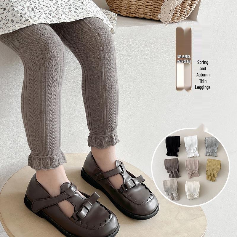 Stylish Baby Layered Wheat Ear Lace Pants & Socks Set for Spring/Autumn