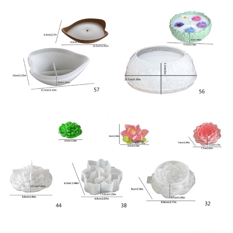 QX2E Floral Silicone Molds For Making Soap Decorative Bowl Gypsum Ornaments