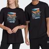 Adidas Originals Landscape Print Athletic Short Sleeve T-Shirt Unisex Tops Black H09063