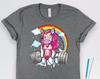 Unicorn Girl Gym Shirts, Weightlifting Shirt, Fitness Shirts, Weightlifter Shirts, Unicorn Shirts, Unicorn Gym T-Shirt, Unicorn Art