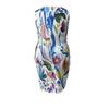 Women's Sleeveless Round Neck Print Elegant Tight Knee-length Dress