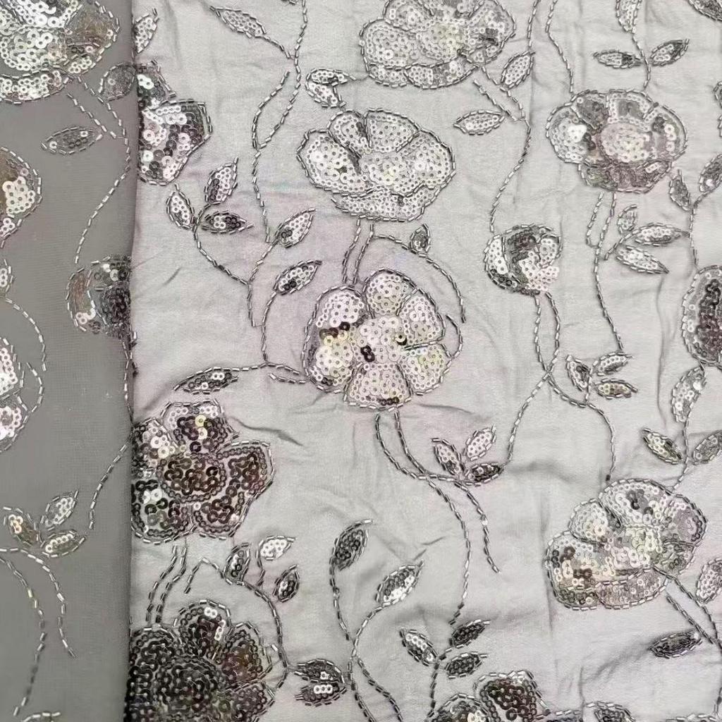 New Gorgeous Floral Sequin Bead Embroidery – Available for Retail and Samples